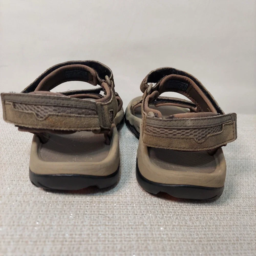 Teva‎ Mens Katavi 2 Sport Sandals Bungee Cord Brown Suede Hiking 1002433 Size 8